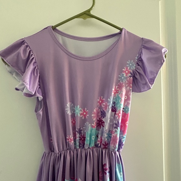 ISABELA DRESS • Ruffle Short Sleeves • Purple/Pink • 5-7 • - Picture 5 of 9